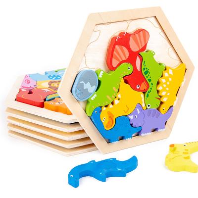 China NEW 3D Peg Puzzle Cartoon Animal Kids Toy Puzzles Tablet Children Educational DIY Wooden Eco-Friendly Toddler Toys for sale