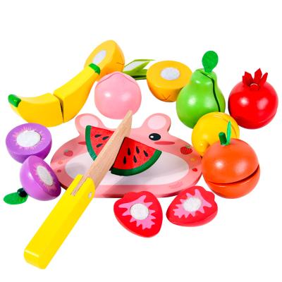 China Cooking Game Toys House Toy Kitchen Cutting Vegetables Kids Game Fruit Cutting Food Sets Wooden Kitchen Toys for sale