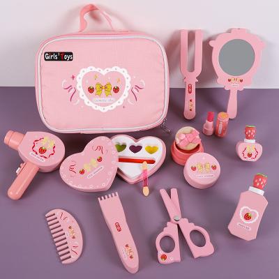 China Mini Hot Sale Girl Make up Makeup Kit Set Toy For Children Toy Pretend Kids Cosmetics Pink safe and non-toxic for sale