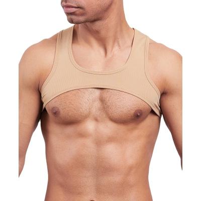 China anti-wrinkle premium men's crop top and t-shirt vest tank ribbed bralette for sale