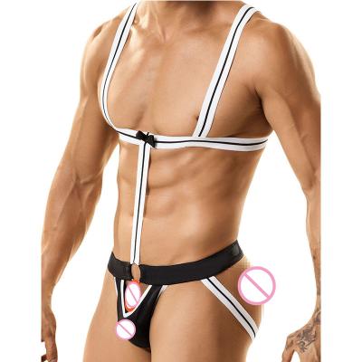 China Torque Custom Quality Best Brand Harnesses Men's Elastic Band Full Jockstraps Bady Bodysuits Sexy Harness for sale