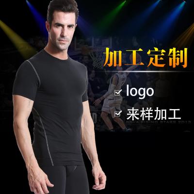 China New Breathable Wholesale Custom T-shirt Fitness Quick Dry Sports Tops Men's Sportswear Track Shorts Shorts Men's T-Shirts for sale