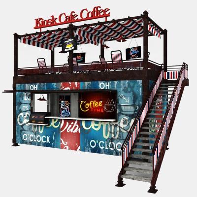 China Modern Popular Container Restaurant For Sale Custom Container Bar Coffee Kiosk Prefab Shipping Container Cafe for sale