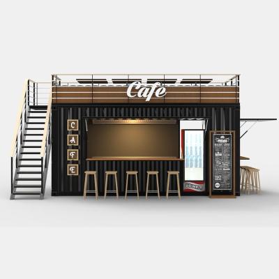 China Modern China Container Cafe Price 20FT 40FT Prefab Coffee Kiosk Shipping Container Cafe With Kitchen Equipment for sale