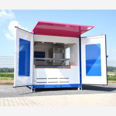 China Modern Prefab Modular Steel Container Bar , High Quality Mobile Sentry Box Container Restaurant for sale