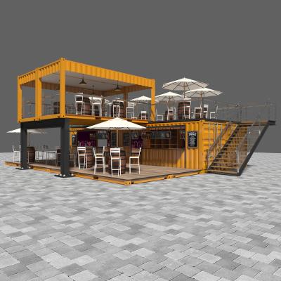 China Modern New Design Luxury Prefab 3 Bedroom Container Coffee Shipping Container Modular Bar for sale