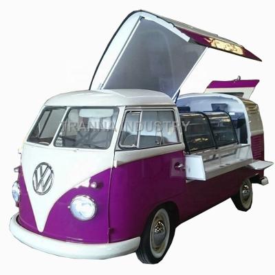 China High Speed ​​Mobile Vegetable Processing Factory Fashion Style Gelato Vintage Food Cart for sale