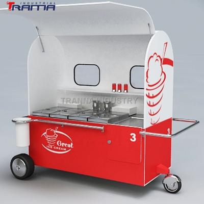 China Vegetable Processing Factory Chinese Style Hot Dog Burger Kiosk Hot Selling Cart With Fryer for sale