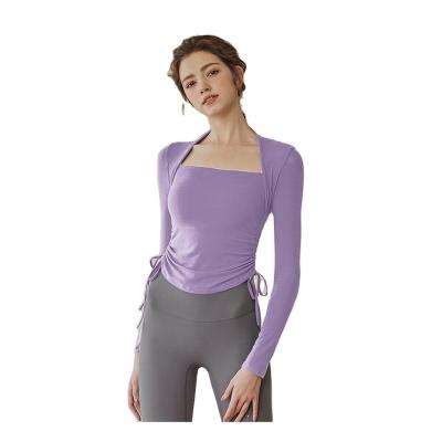 China Breathable Hot Selling Black Sense Of Premium Good Air Permeability Absorb Sweat Women's Yoga Clothes for sale