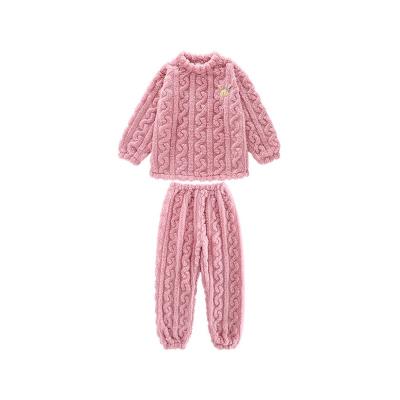 China Thermal Chinese Supplier Plain Dyed Coat Children's Pajamas Regular Process Length for sale