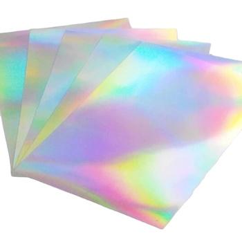 China A4 film waterproof holographic sticker vinyl self adhesive label sheet for laser inkjet printer die cut custom printing lebel stickers for sale