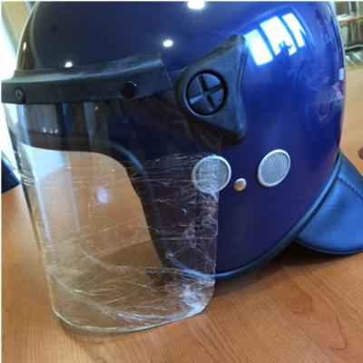 China Blue Color Police Military Anti Control Helmet Anti Riot Helmet With Sun Visor for sale