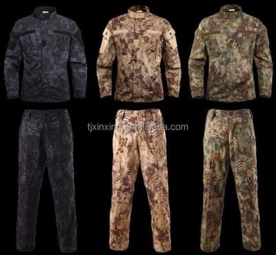 China Anti Static Military Camouflage Fabric Leather Jacket Men for sale