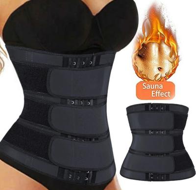 China Adjustable Waist Trainer Corset Amazon Hot Sale Waist Support Belt Neoprene Hooks Lady Body Shaper Girdle Slimming Belt Waist Trainer for sale