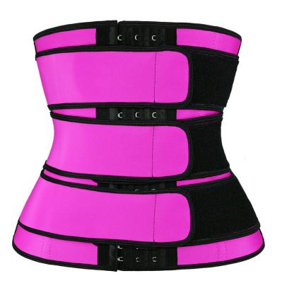 China Black Women Plus Size Waist Trainer Neoprene 3 Belts Waist Trainer Corset Fieste New Design Quality Belly Body Wrap For Women Men for sale