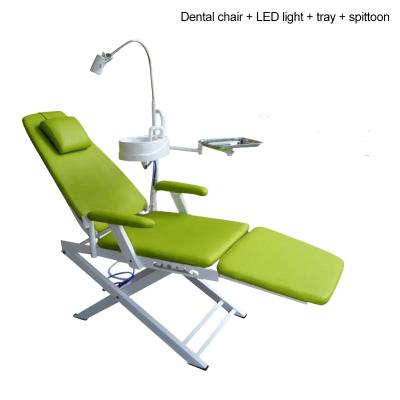 China High Performance Easy To Take And Travel Portable Unit Folded Dental Chair With Turbine Product for sale