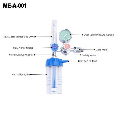 China Safety Factory Sale Regulator Oxygen Cylinder Medical Oxygen Gas Regulator for sale