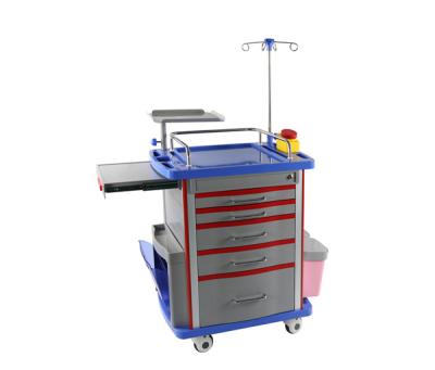 China Hot Selling Portable And Flexible Easy Cleaning Medical Trolley With Rotating Caster Medical Treatment Trolley for sale