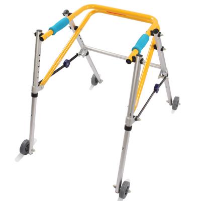 China Used For Walking And Standing Aluminum Alloy Folding Portable Training Wheel Walker For Cerebral Palsy Children for sale