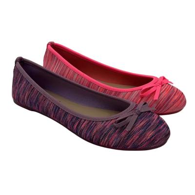 China Flat Wholesale High Quality Summer Fashion Elegant Bow Tie Ballet Flats Casual Shoes For Women Office for sale