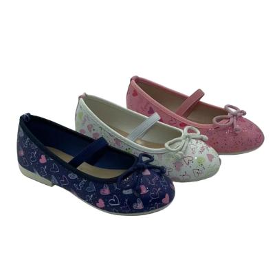 China Flat 2023 PU Girls Soft Soled Princess Kids ballerina student bowknot Autumn Children leather shoes for Dance Wedding Party for sale