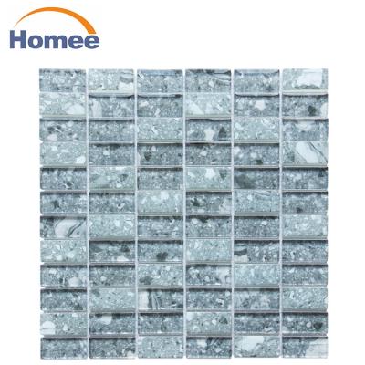 China Foshan homee bathroom crystal glass mosaic tile flooring for sale