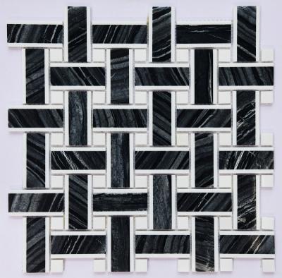 China Popular new marble parquet mosaic slab design for wall and floor for sale