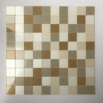 China Hot Selling Colorful Parquet Metal Mosaic Skin And Stick Slab for sale