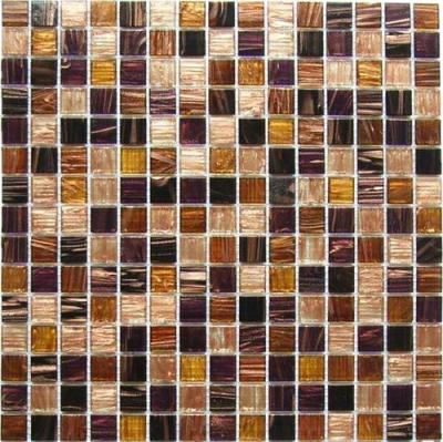 China GM26 modern gold line bathroom tile blue glass mosaic tile for sale