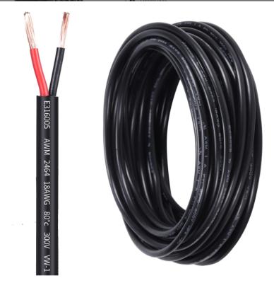 China The electric wire of A.W.G. 18 Stranded PVC To Tie Pure Copper Cable 2 Core For LED Ribbon Lamp Strip Lighting for sale