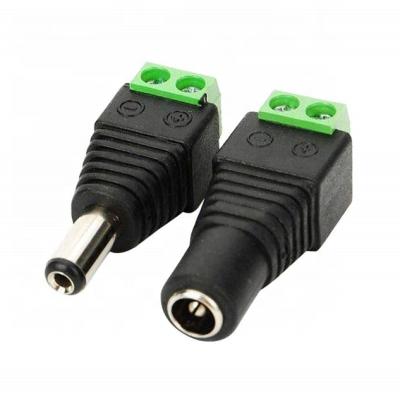 China LED Light Power Cable Connection Gather DC Power Plug Jack Adapter BNC Connector Male and Join Females for CCTV for sale