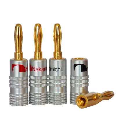 China Amplifier 24K Gold Plated 4mm Banana Jacks Adapter Speaker Audio Connectors for sale