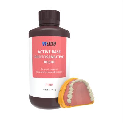 China Biocompatibele 3D-hars Roze Tandheelkundige 3D-printerhars Te koop