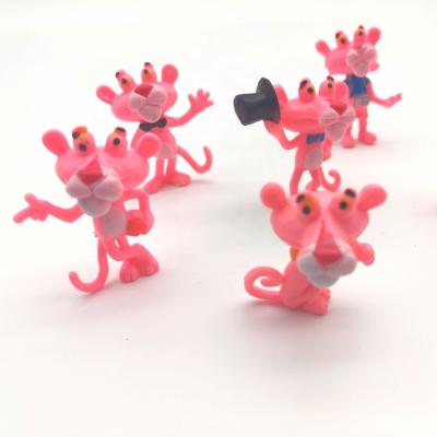 China Free Sample 2020 Cute The Pink Leggy Leopard Has A Set Of Six PVC Figures for sale