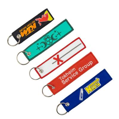 China Gifts Custom Key Chain Tag In Your Fabric Logo Design Rubber/Embroidery/Metal/Plastic Key Chain for sale