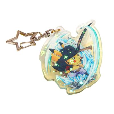 China Advertising Make Your Own Design Custom Printed Acrylic Key Chain Custom Printed Holo Acrylic Charms for sale