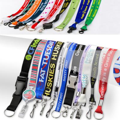 China ID Badge Neck Lanyard/Custom Business Lanyards With Logo Neck Lanyards Strap With Dye Sublimation Polyester Lanyards for sale