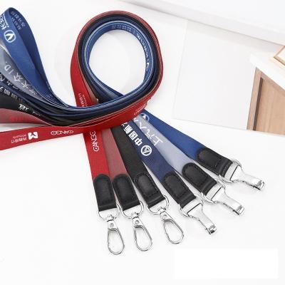 China ID Badge Neck Lanyard/Key Chain Lanyards Business Strap OEM/ODM Lanyard Custom Logo Printed Sublimation Polyester Short Nylon Wrist Strap for sale