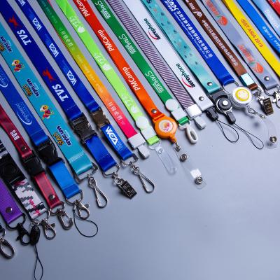 China ID Badge Neck Lanyard/Polyester Short Wrist Strap Lanyards Business OEM/ODM Lanyard Custom Logo Printed Sublimation for sale