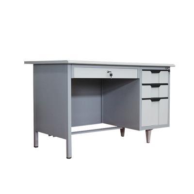 China KD Adjustable Furniture Metal Office Desk Computer Table Steel Desk (Height) With Three Drawers for sale