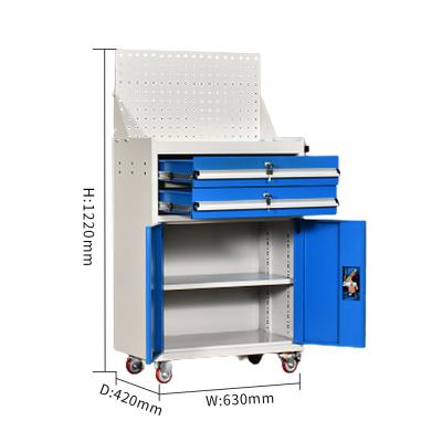 China Heavy Load China Professional Workbench 2 Drawer Blue Heavy Duty Tool Storage Cabinet For Workshop for sale