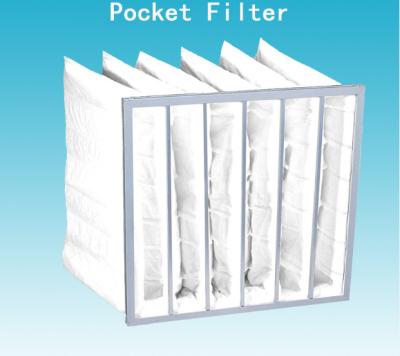 China Non Dust Room G4 Pocket Air Filter Bag 592mm Width With High Dust Holding for sale