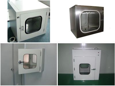 China Clean Room Equipment Precision Stainless Steel Pass Box With UV Light for sale