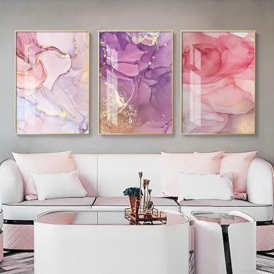 China Waterproof Nordic Colorful Gold Scandinavian Poster Abstract Print Pictures Decor Wall Art Framed Painting for sale