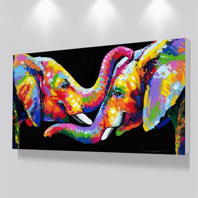 China Discount Wall Art Canvas Animal Painting Abstract Waterproof Elephant Pictures Poster And Prints Home Decoration Painting for sale