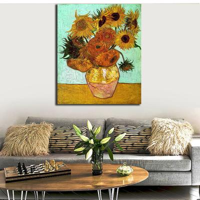 China Famous Van Gogh Sunflower Waterproof Painting Printed Cuadros Wall Art Picture Home Decoration Van Gogh for sale