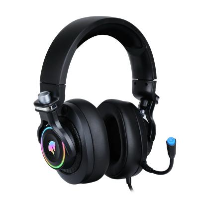 China SAMA Light Noise Canceling Earphone Wired Gaming Headset Light RGB Changing Headphones for sale