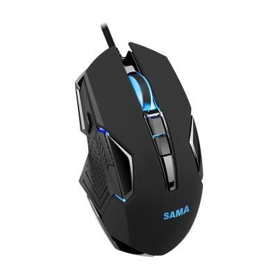 China Game SAMA Wired 7 Key Programming Macro DPI Adjusting Gaming Mouse 4 Colors Ergonomic Mouse for sale