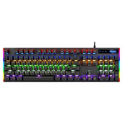 China Custom Keyboard+multimedia Control SAMA Fashional Black Keyboard RGB Durable 104 Keys Keyboard Mechanic OEM Keyboard for sale