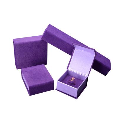 China China Handmade Factory Direct Stock Jewelry Velvet Box Packaging For Ring Bangle Bracelet Pendant Jewelry for sale